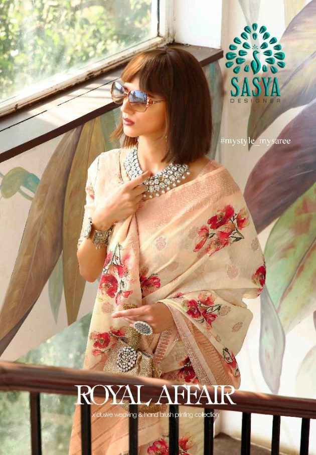 SVA Designer Sasya Royal Affair Weaving Border Linen Cotton Saree new collection