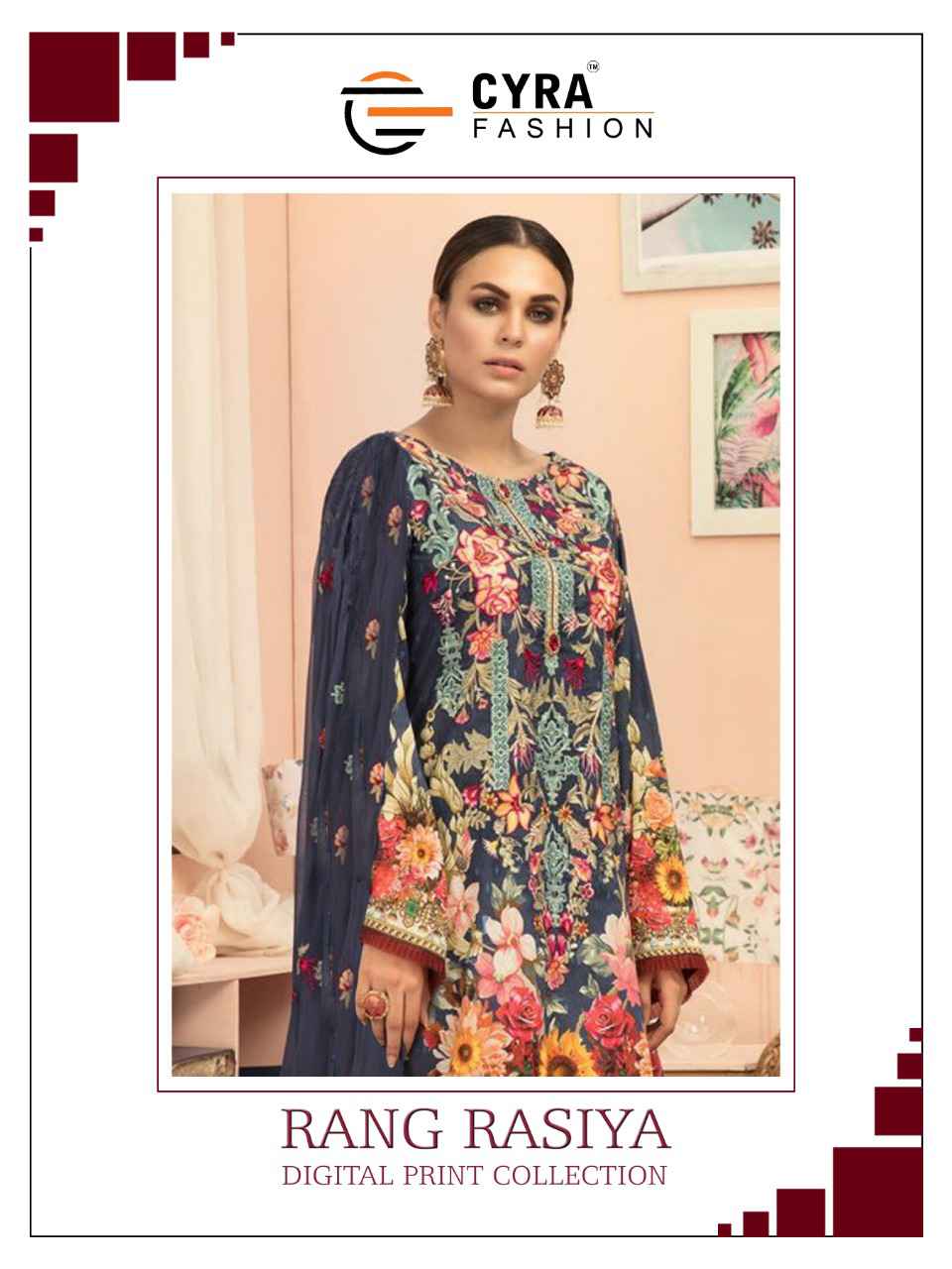 Cyra Fashion Rang Rasiya Digital Print Pakistani suit wholesaler