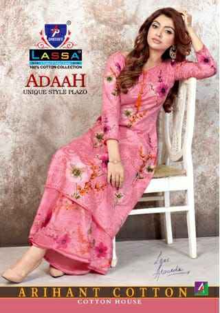 Lassa Adaah Printed Plazzo style dress material supplier