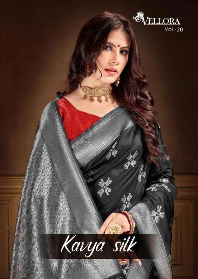 Vellora vol 20 Kavya Silk fancy indian saree designs