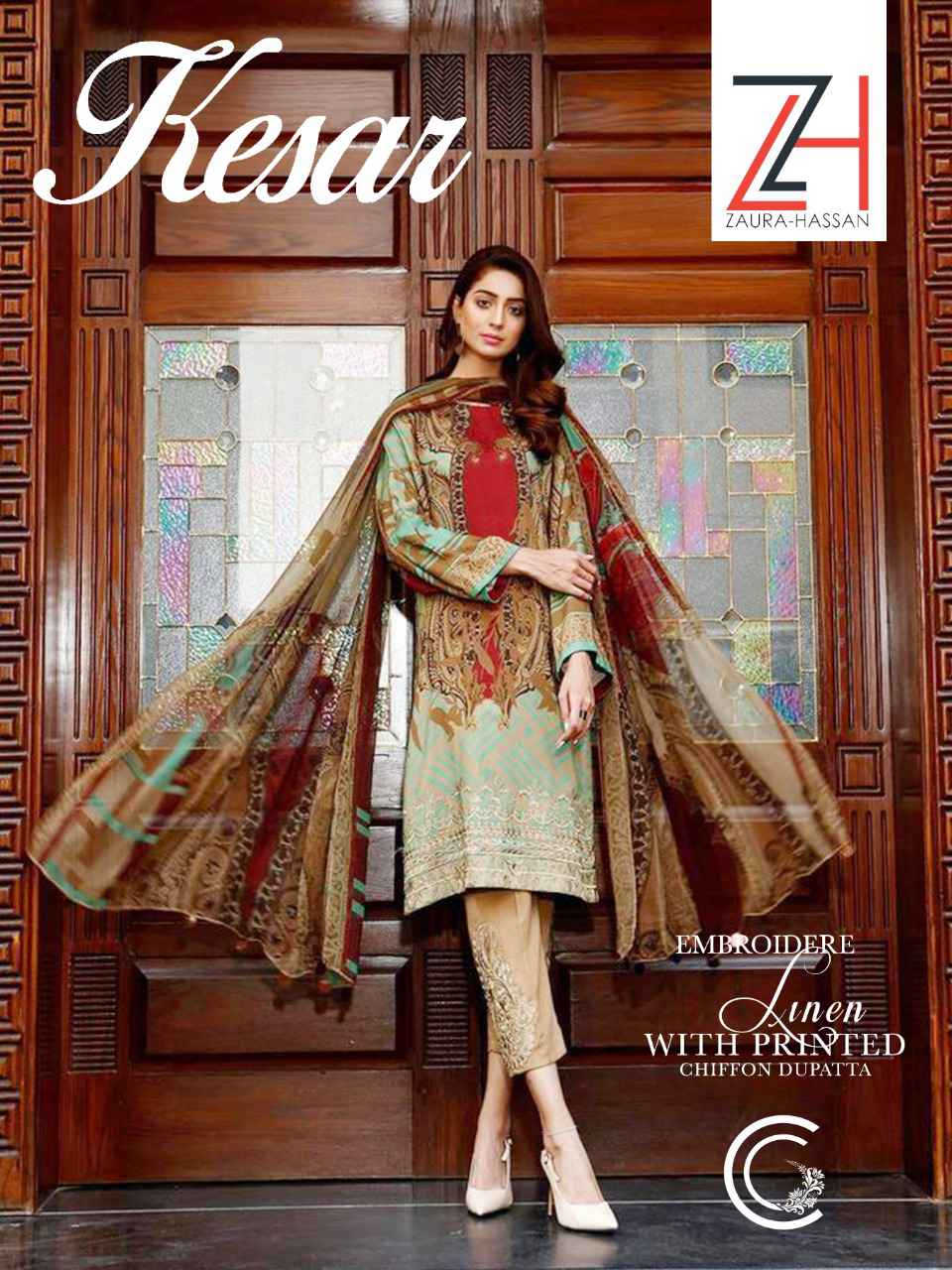 Zaura Hassan Kesar pakistani Print Pakistani suit supplier