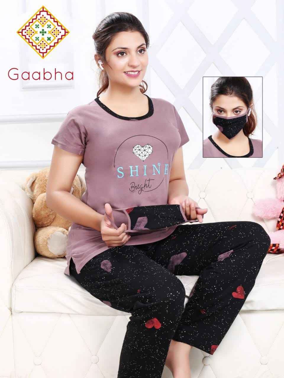Gaabha Night Suit With Mask Vol 2 Exclusive Night Wear Collection in Surat