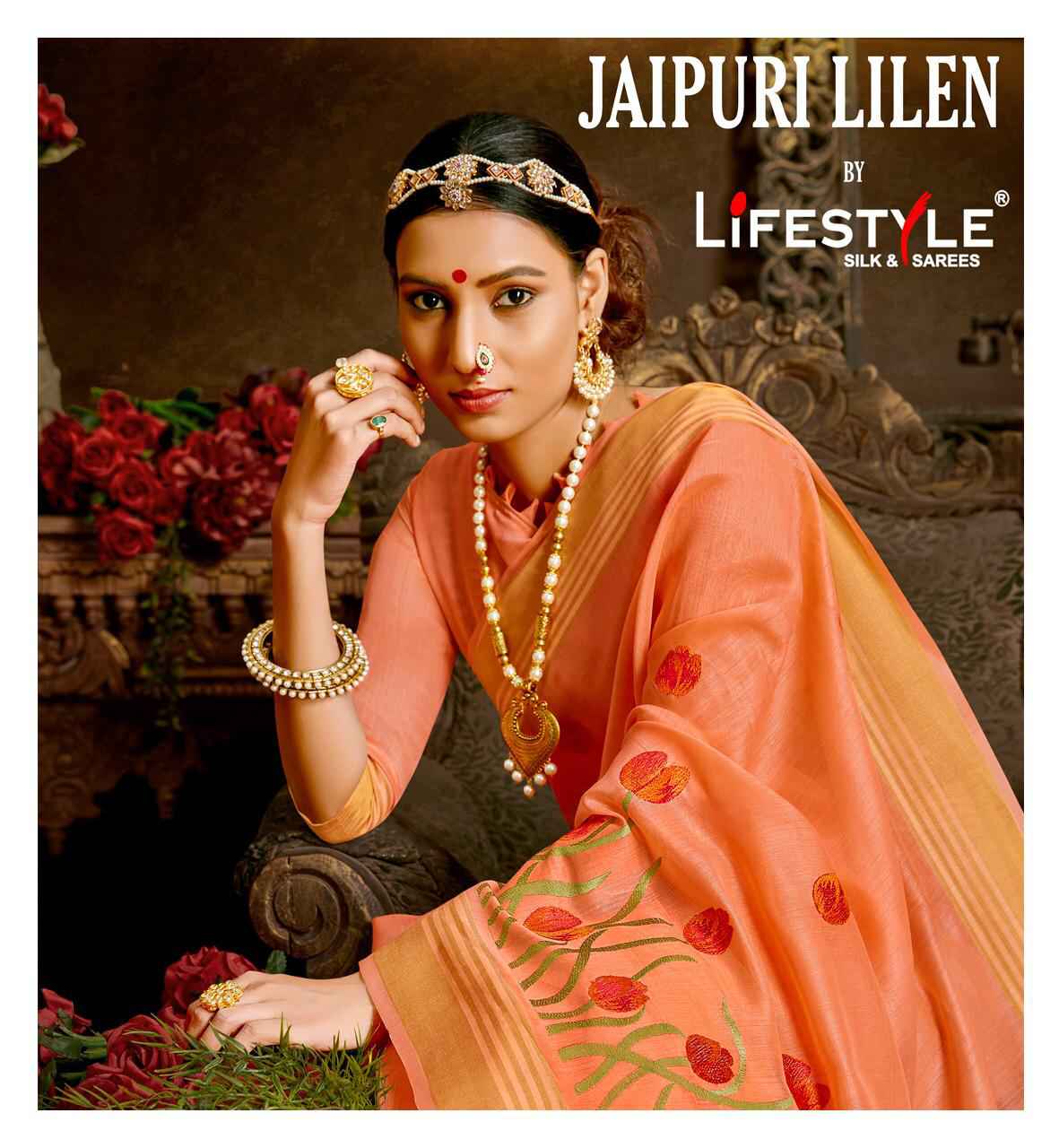 Lifestyle Jaipuri Linen Exclusive Cotton Silk saree Wholesaler