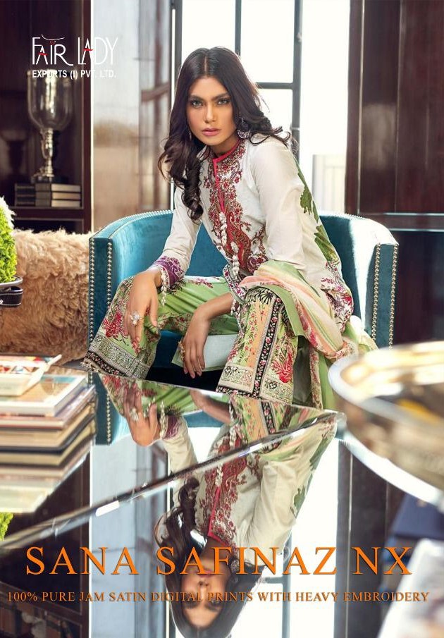 Fairlady Sana Safinaz Satin NX Exclusive pakistani Suit Catalog Wholesale Price