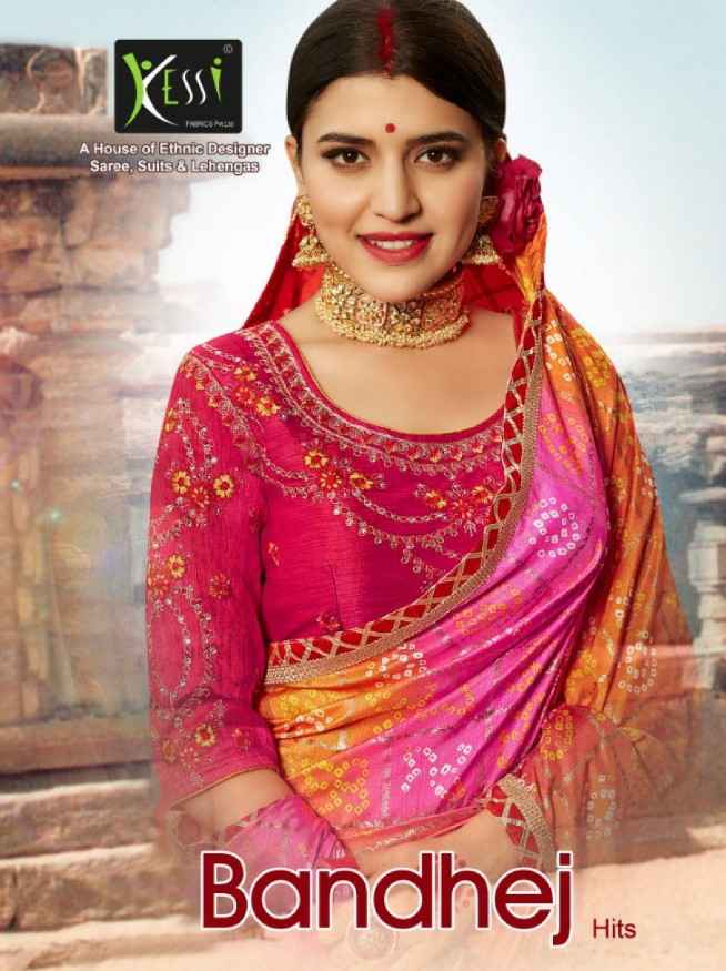 Kessi Bandhej Hits Designer bandhani Print sari Latest design at cheap rate