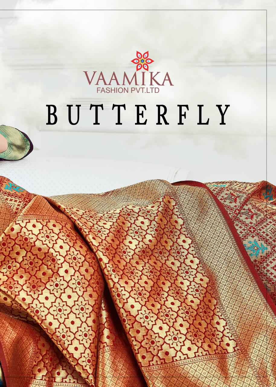 Vamika Butterfly Heavy Rich Pallu Silk Saree Wholesale Supplier