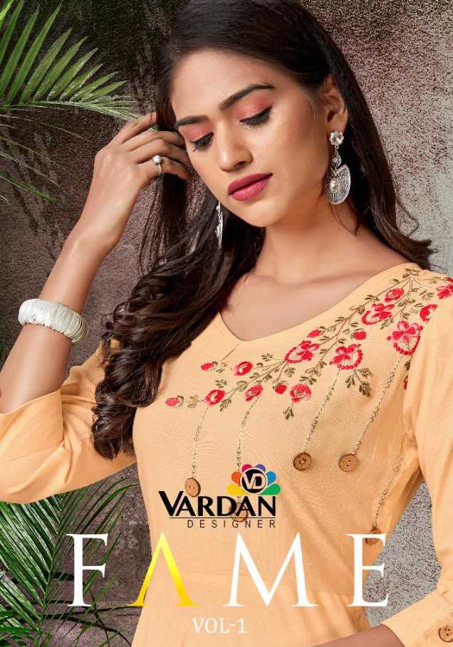 Vardan Fame Vol 1 Long Gown Style Kurti Collection