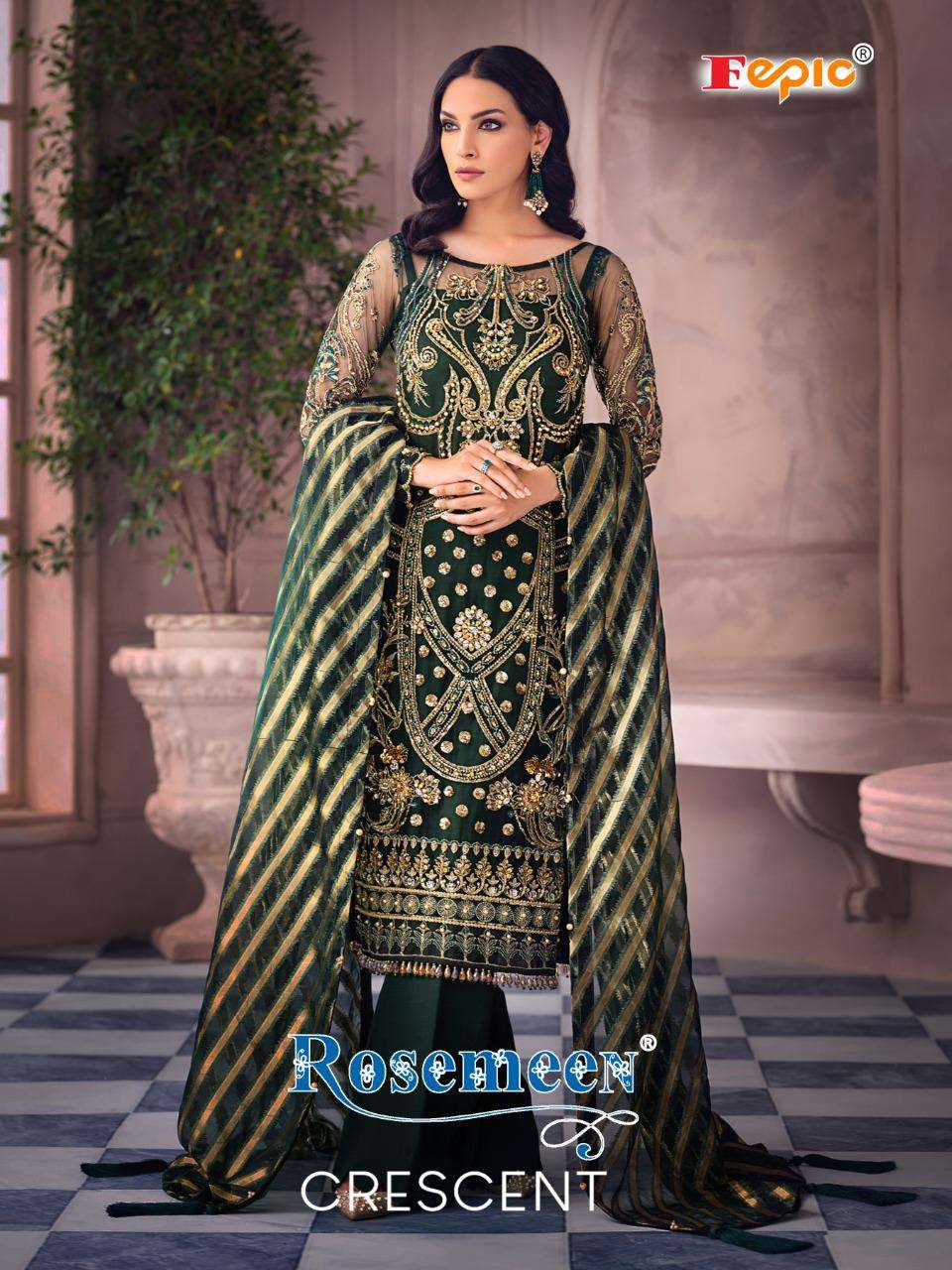 Fepic Rosemeen Cresent Designer Pakistani Suit Wholesaler