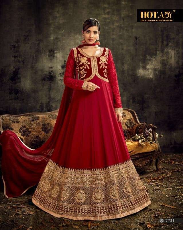 Hotlady Sareena Designer Anarkali party Wear Dress Wholesaler