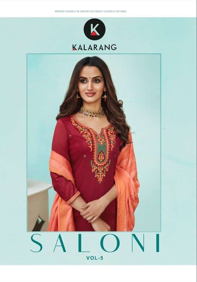 Kalarang Saloni Vol 5 Jam Silk Cotton Embroidery Suit Catalog at Best Price