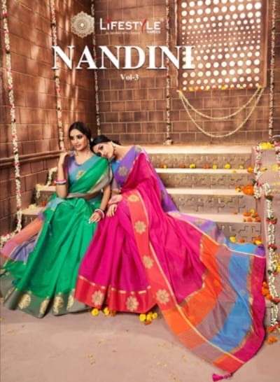 Lifestyle Nandini Silk Exclusive Chanderi Silk Saree Supplier