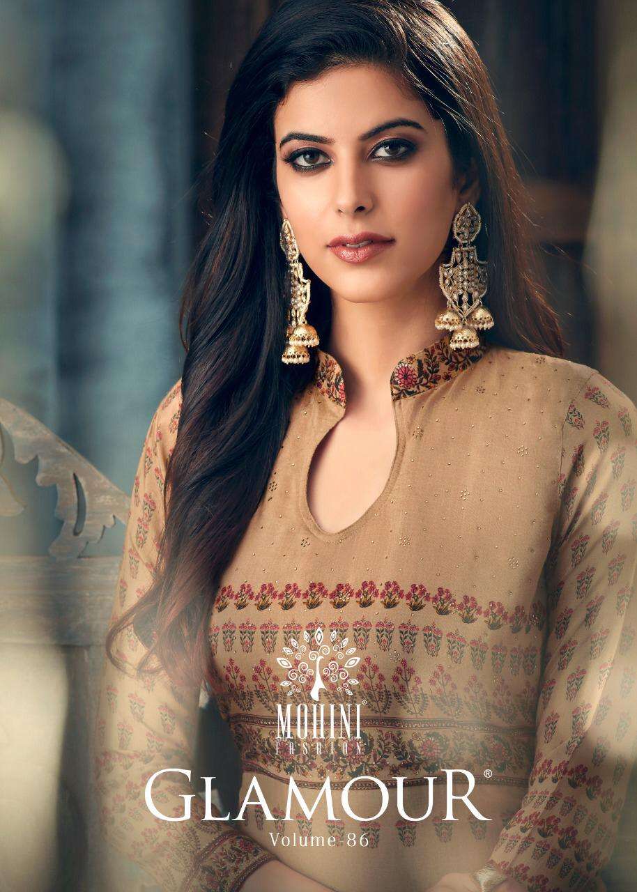 mohini Glamour Vol 86 Party Wear Muslin Suit Wholesale price