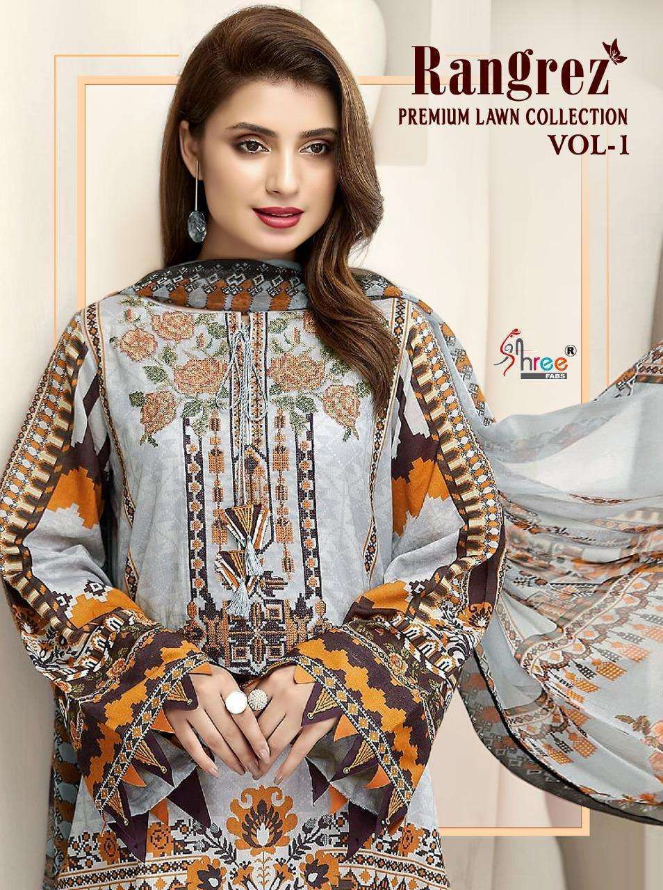 Shree Fabs rangrezz Premium Lawn Collection Vol 1 Pakistani Suit