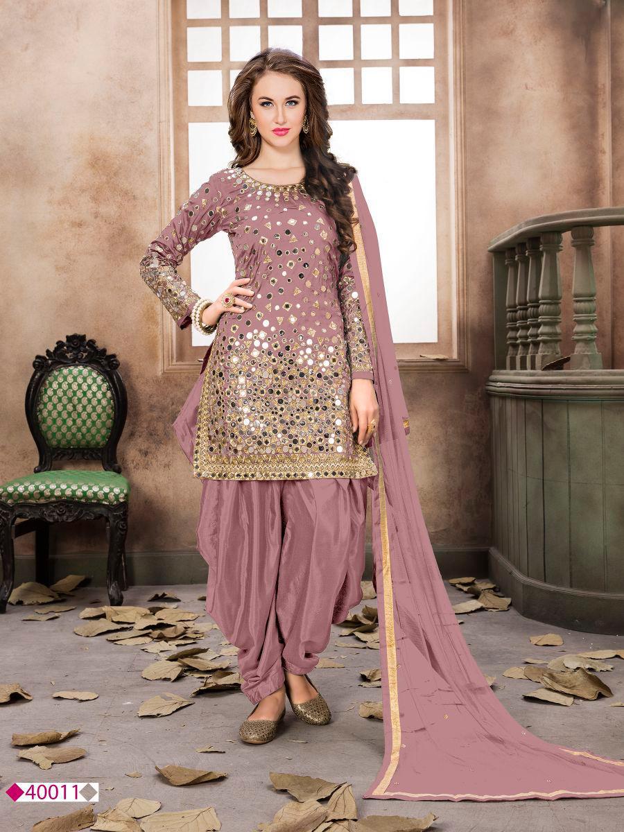 Aanaya 40000 Series Mirror Work Salwar Suit Colour Matching Wholesale Surat