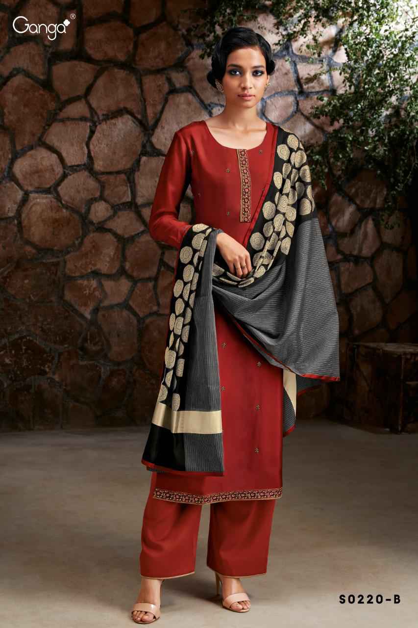 Ganga Mahonia 220 Silk Salwar Suits Fancy Ladies Collection