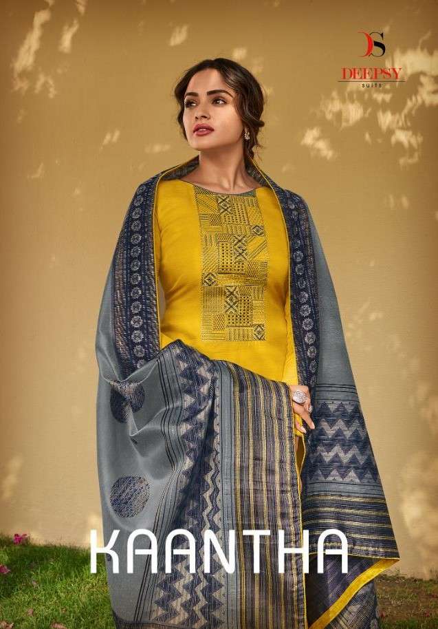 Deepsy Kaantha Designer Linen Silk Salwar Kameez Collection