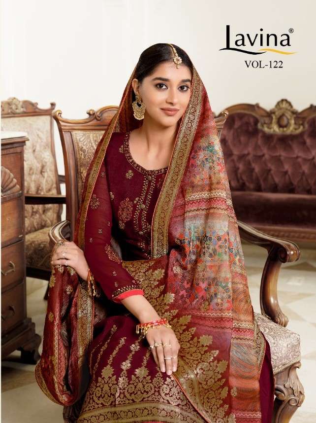 Lavina Vol 122 Exclusive Dola Silk Salwar kameez Catalog buy online