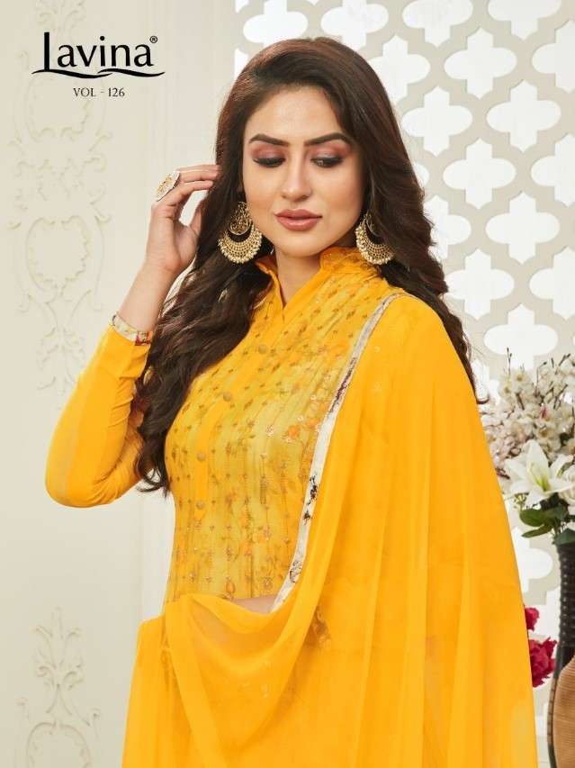 Lavina Vol 126 Sequence Work Straight Suit Catalog in Wholesale Price