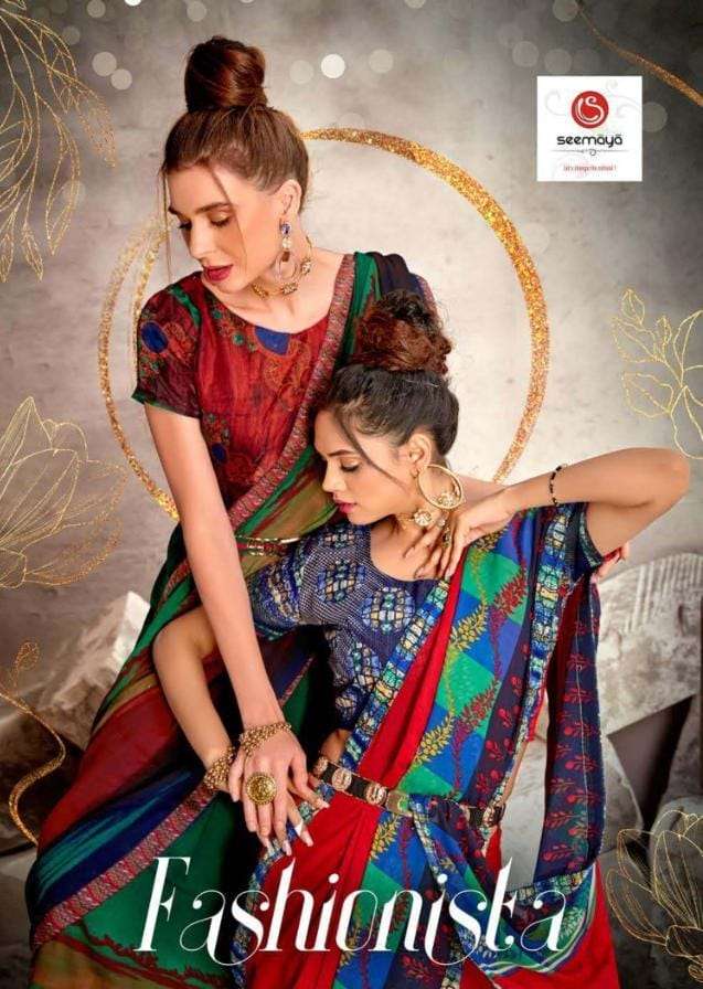 Seemaya Fashionista Printed Stylish Saree New Designs