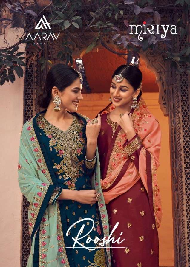 Aarav Trends Rooshi Digital Print Silk Salwar Suit Catalog Wholesaler