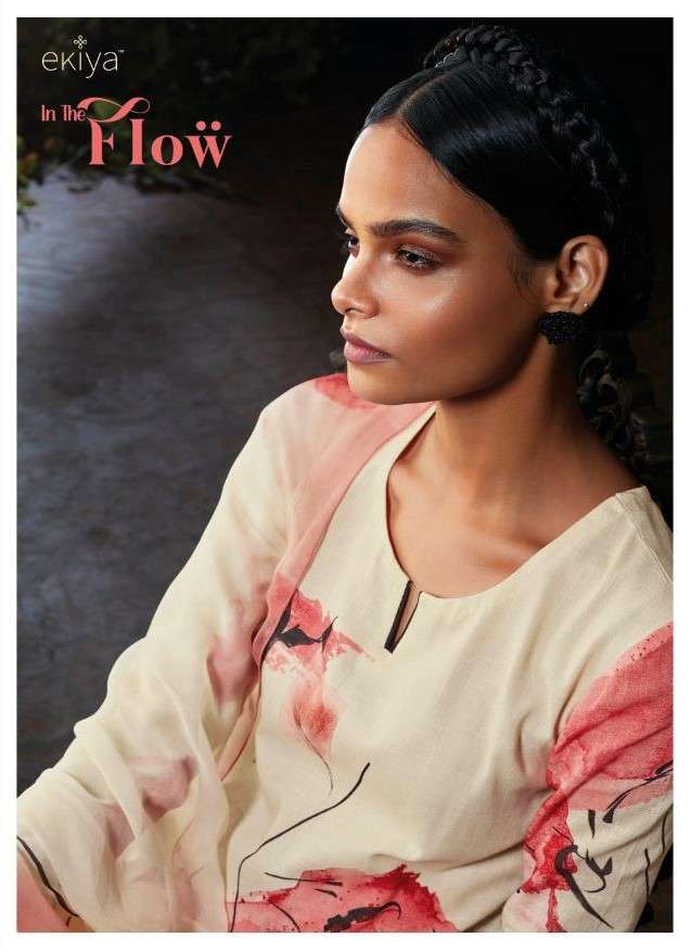 Ekiya In The Flow By Ganga Cotton Linen Suits Catalog