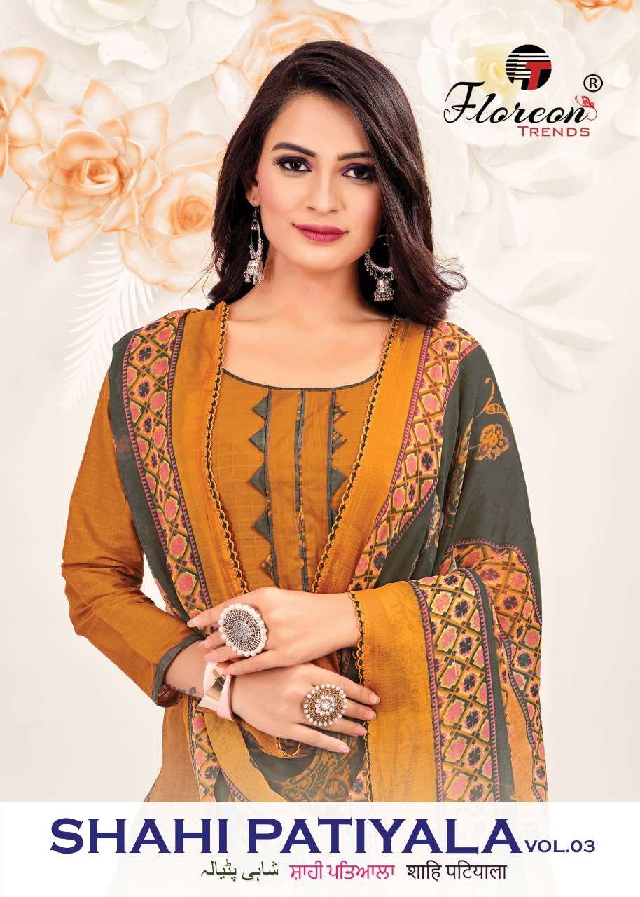 Floreon Trends Shahi Patiyala Vol 3 Cotton Suits Catalog Seller