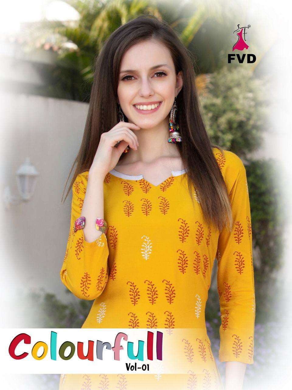 FVD Colourfull Vol 1 Exclusive Fancy Sharara Kurti Set Collection at Best Rate