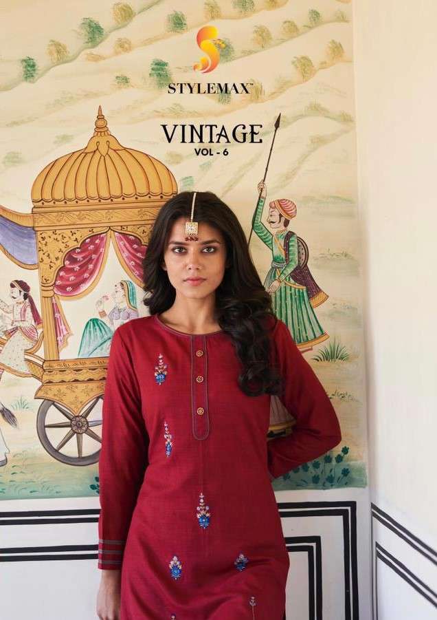 Stylemax Vintage Vol 6 Fancy Kurti pant Collection in Wholesale