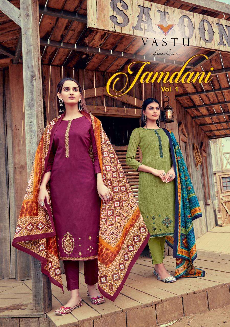 Vastu Tex Jamdani Vol 1 Cotton Printed Salwar Suits