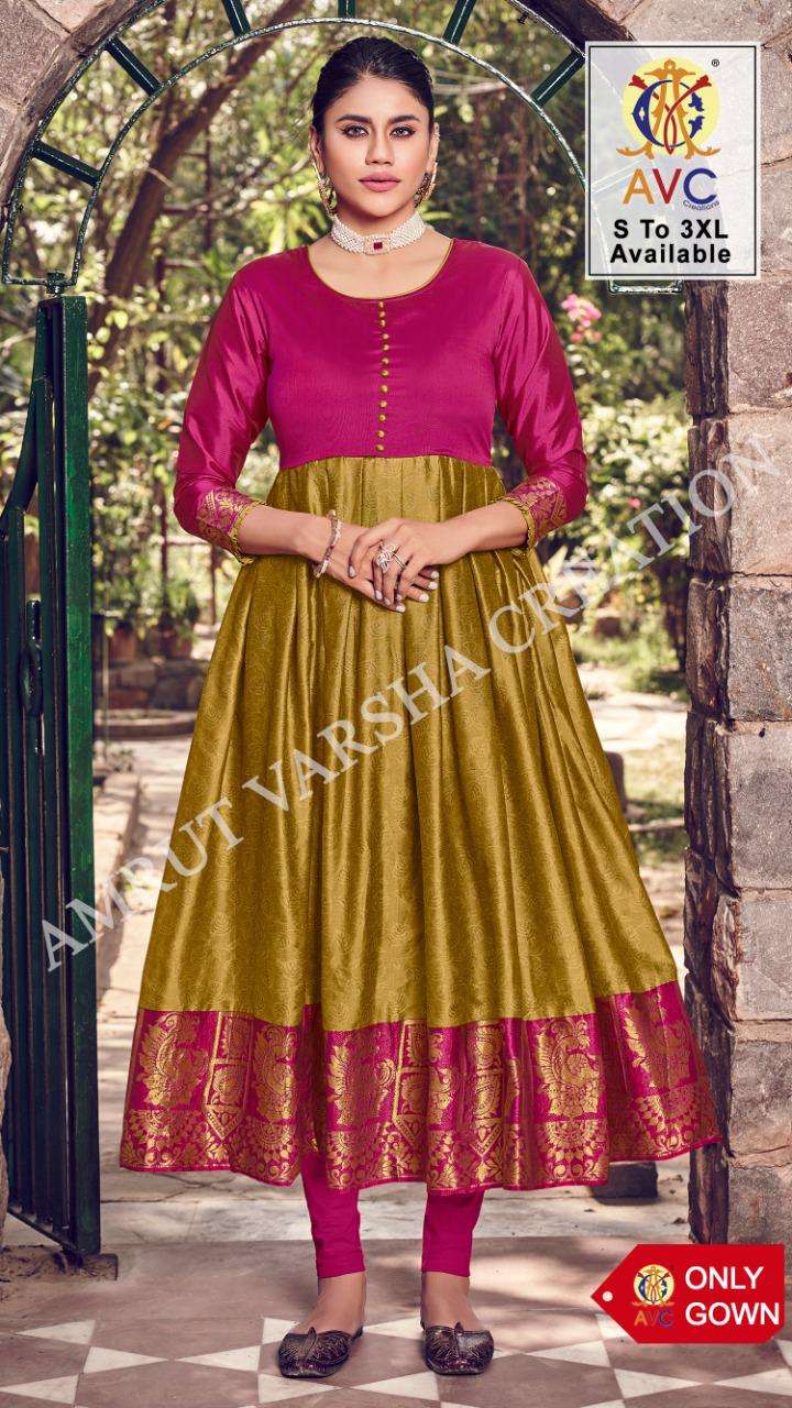 AVC Jheel Fancy Anarkali Kurti Gown New catalog in Wholesale price