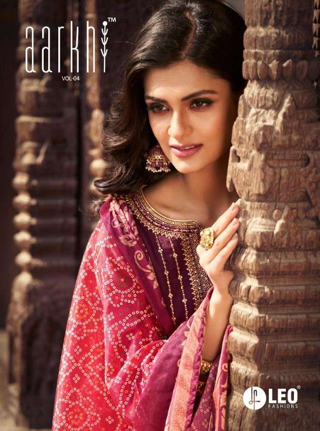 Leo Fashion Aarkhi Vol 4 Party Wear straight New Catalog Wholesale price