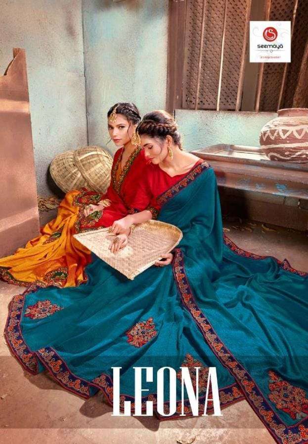 Seemaya  Leona Vichitra Silk Saree catalog Wholesale Price In Surat