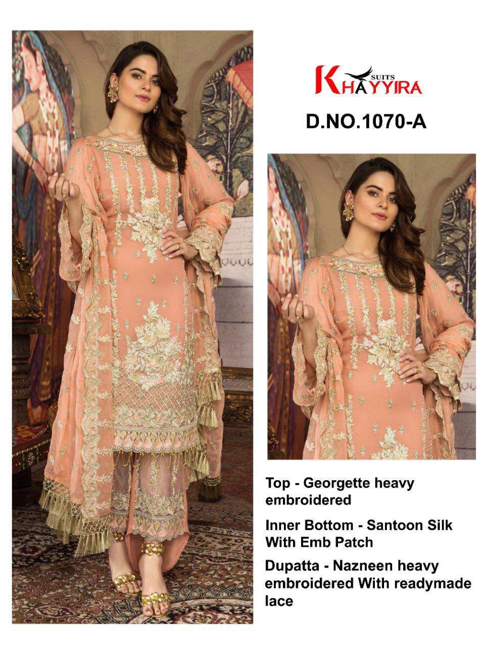 Khayirra Blockbuster Vol 2 1070 Colours Designer Pakistani Suit Catalog Supplier