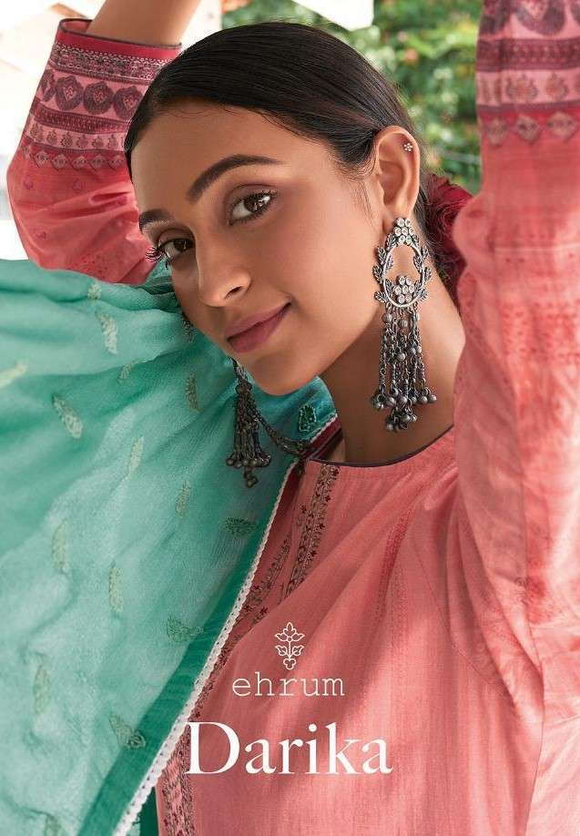 Ehrum Darika By Varsha Fashion Cotton Suit With Embroidery Catalogue