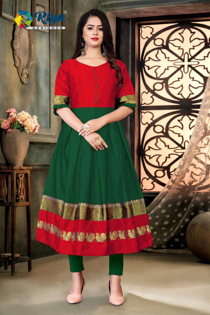 Riya Designer Aanya Fancy Kali Style Silk Kurti Catalog Buy online