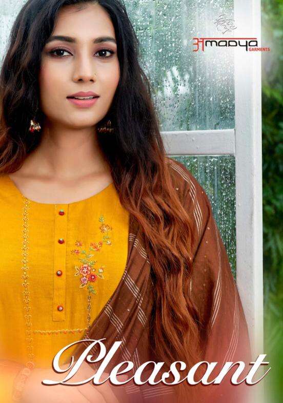 Amaaya Garments Pleasant Exclusive Sharara Kurti Dupatta Set New Collection