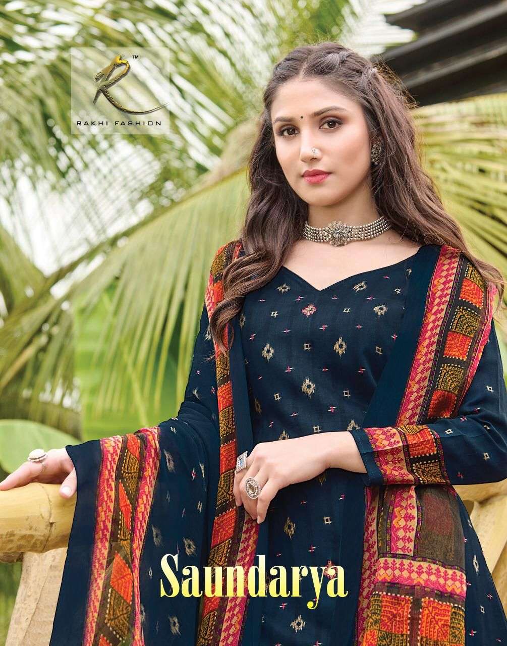 Rakhi Fashion Saundarya Exclusvie Print Glace Cotton Suit catalog Dealer