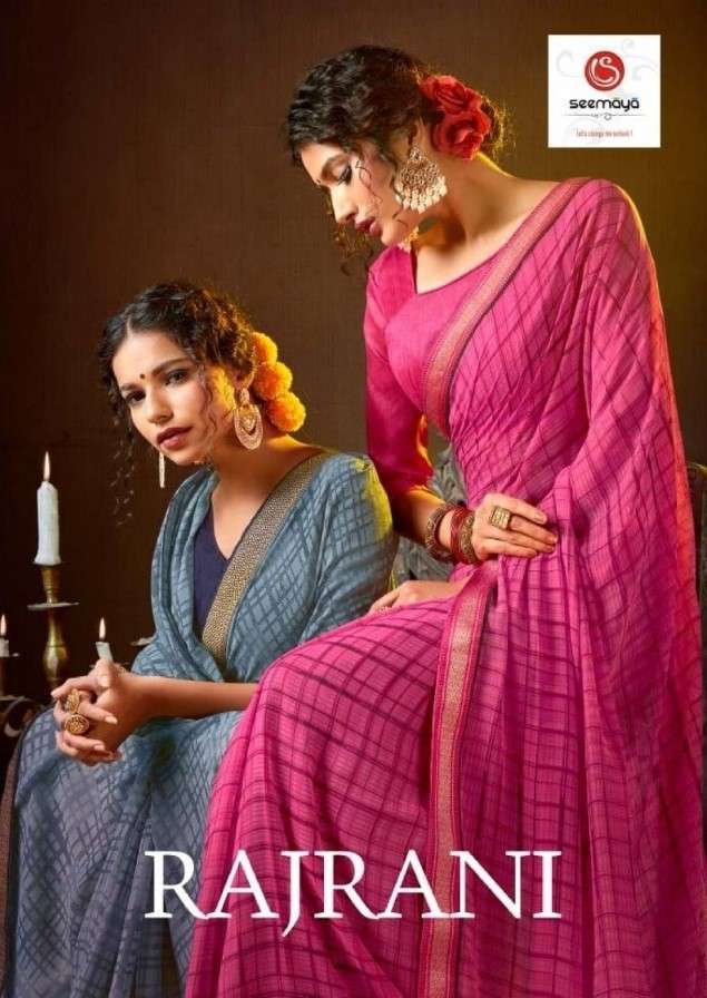 Seemaya Rajrani Fancy Georgette Saree new designs