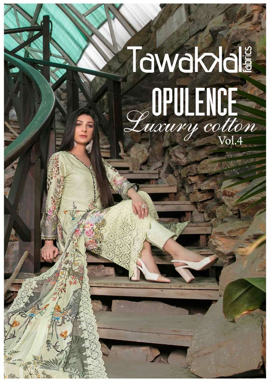 Tawakkal Opulence Vol 4 Karachi Print Dress Material New Catalog Wholesaler