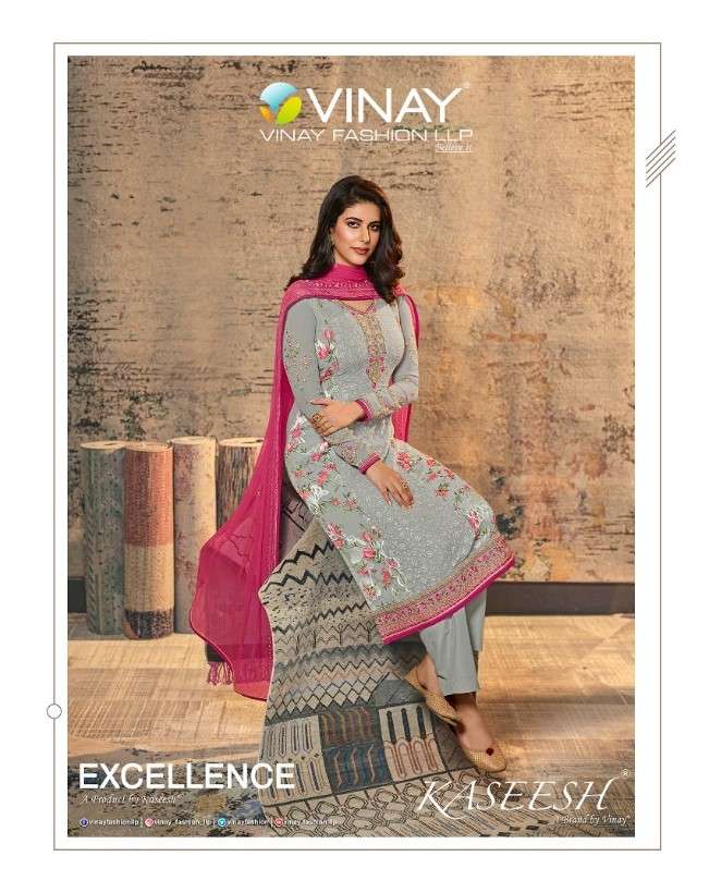 Vinay Fashion Kaseesh Excellence Brasso Print Straight Suit latest Vinay Suit Catalogs