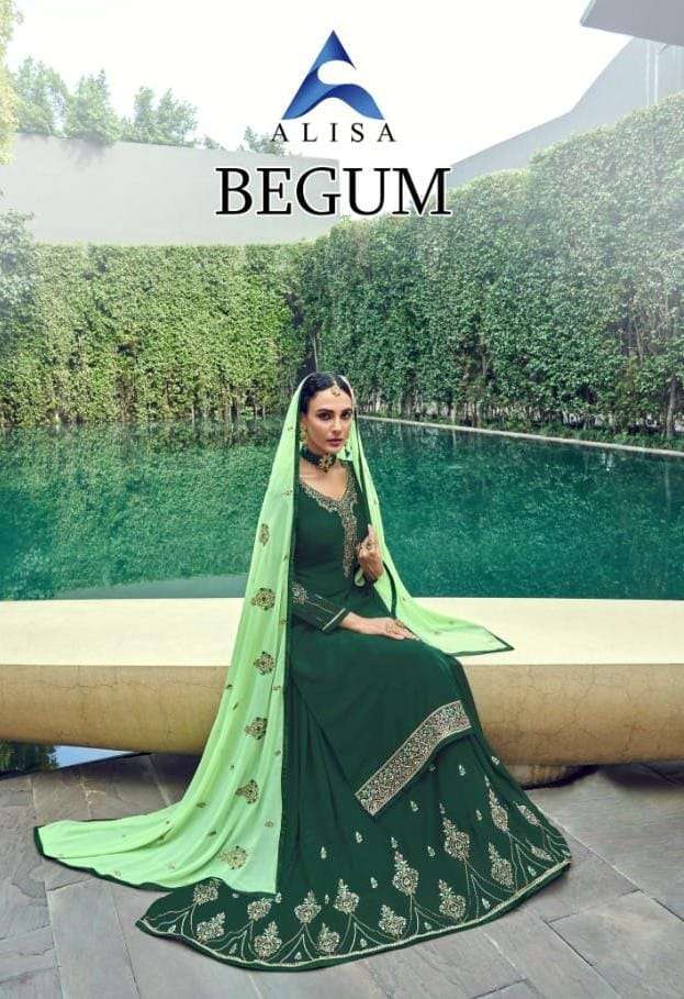 Alisa Begum Ghagra Designer Lehenga Style Salwar Kameez Catalog Wholesaler
