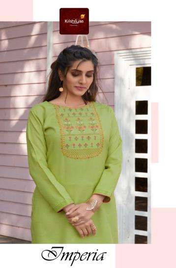 Krishriya Imperia Designer Cotton Stylish Kurti Pant Combo Set Collection