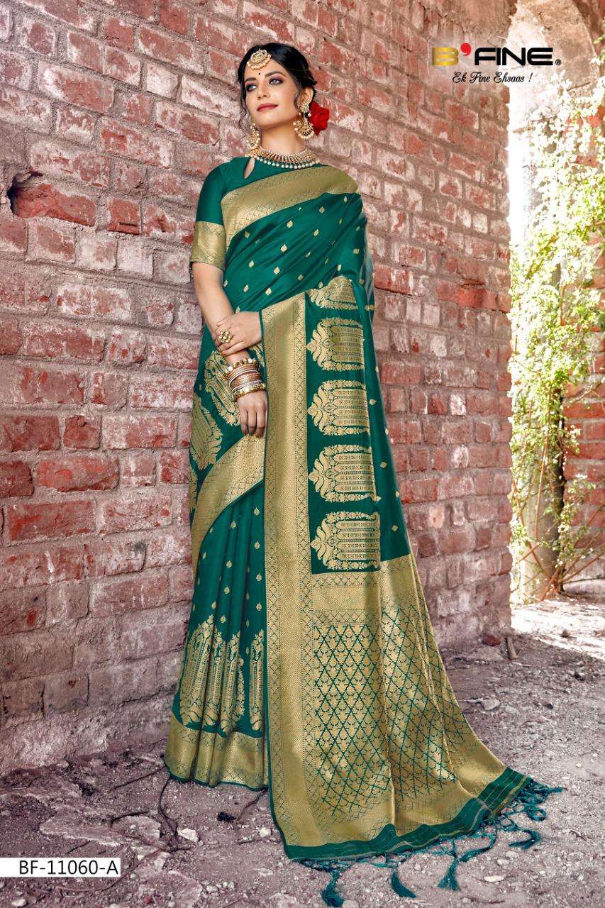 B FIne Queen Of Art Exclusive Banarasi Silk Saree Catalog Wholesale Dealer