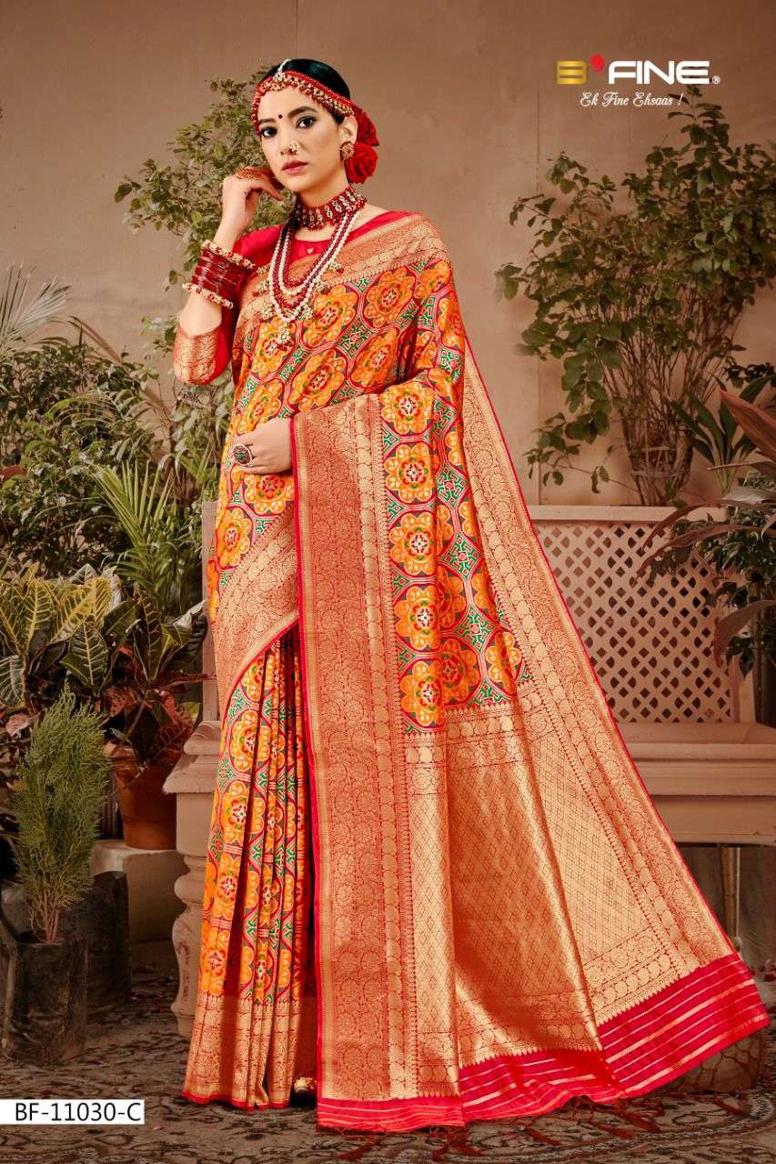 B Fine Tejashvi Banarasi Silk Ethnic Wear Saree New Designs