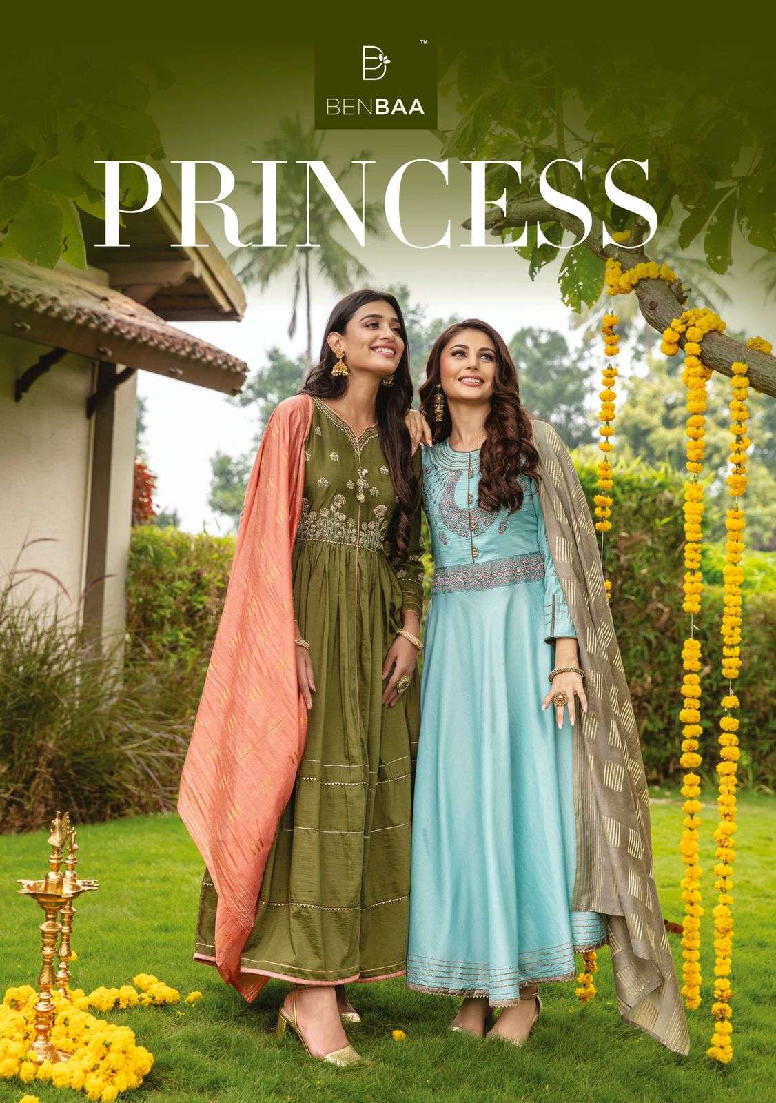 Benbaa Princess Fancy Silk Kurti Fancy Dupatta Set New Catalog Buy Online