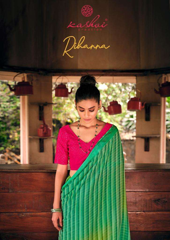Kashvi Rihana Fancy Satin Indian Saree Catalog wholesaler