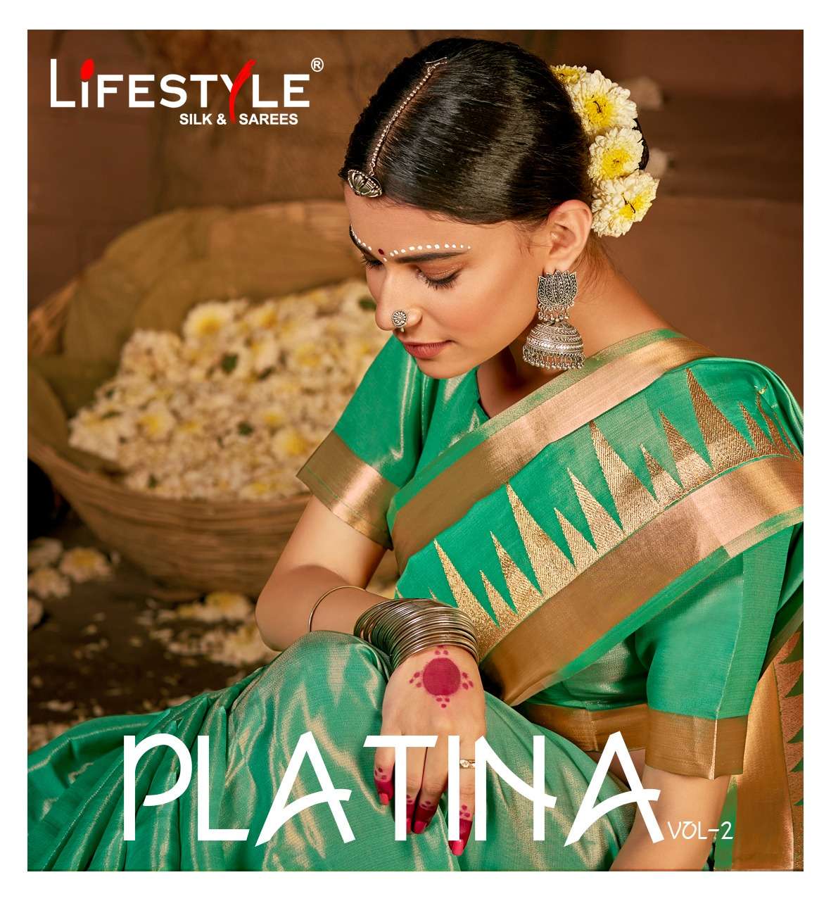 Lifestyle Platina Fancy Cotton Saree Catalog Supplier in Surat