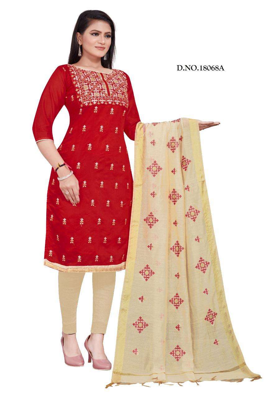 Nitisha NX 18068 Colors Fancy Cotton Dress Material Catalog Wholesaler