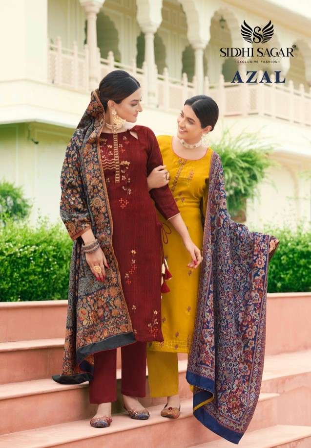 Siddhi Sagar Azal Pashmina Weaving Unstitched Suit Wholesaler