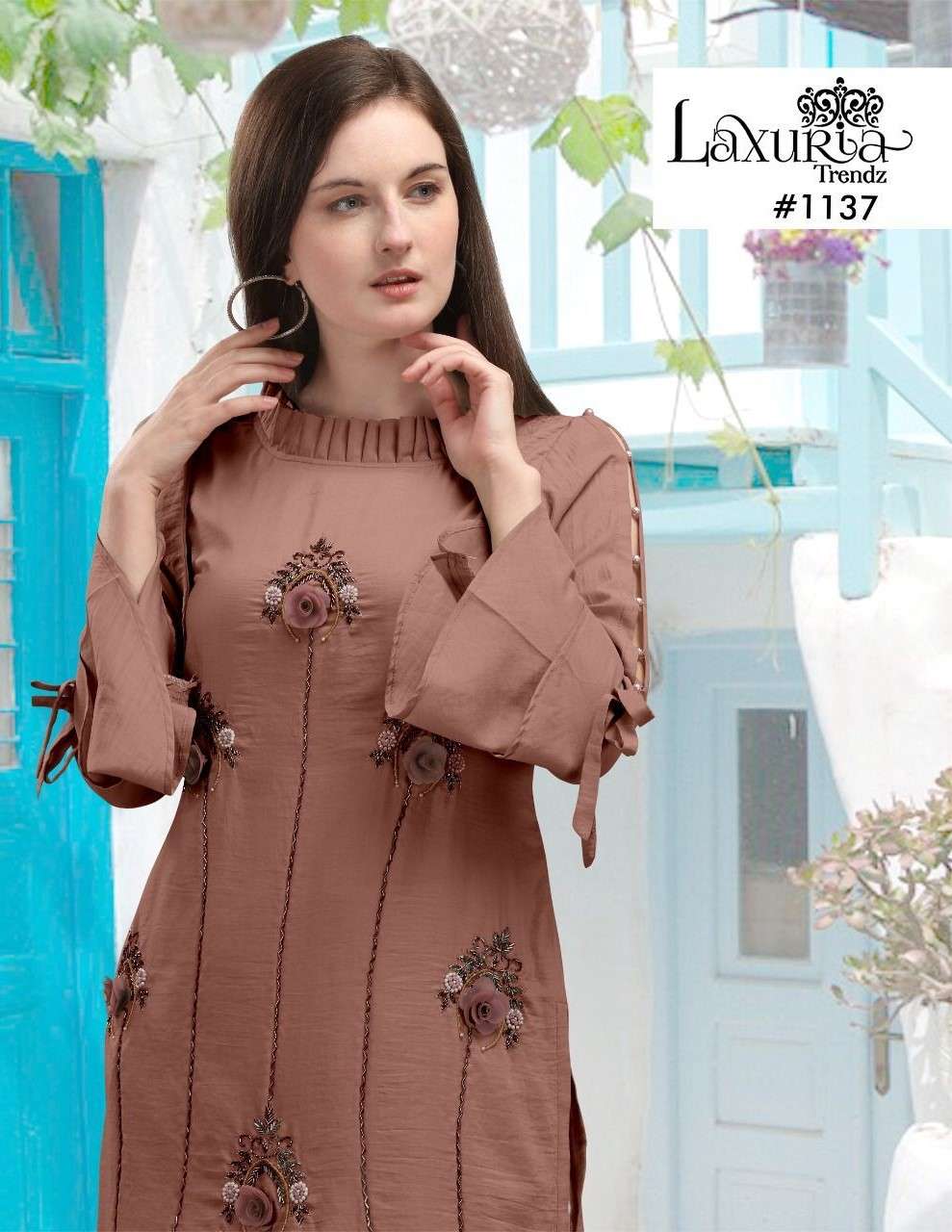 Laxuria Trends 1137 Maslin Kurti With Pant In Wholesale Price